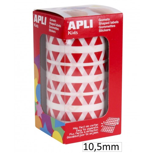 6136-GOMETS TRIANGULARS 10.5MM VERMELL