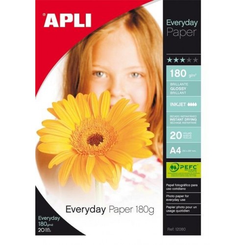 20-PAPER INKJET DIN A4 180GRS EVERYDAY GLOSSY
