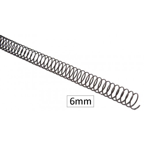 1-ESPIRAL METAL.LIC NEGRE 6MM (PAS 5:1)(100)