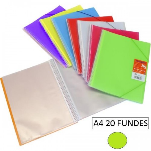1-CARPETA 20 FUNDES A4 MAXIPLAS XS VERD(12)
