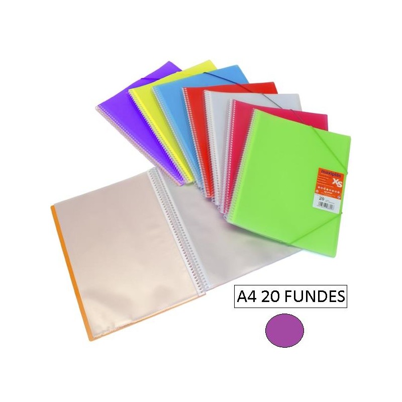1-CARPETA 20 FUNDES A4 MAXIPLAS XS LILA (12)