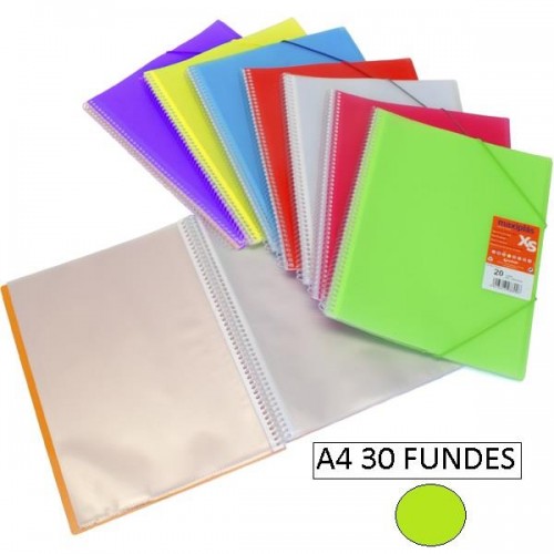 1-CARPETA 30 FUNDES A4 MAXIPLAS XS VERD(10)