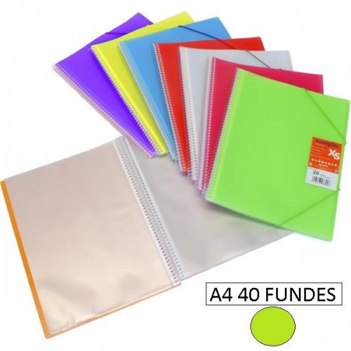 1-CARPETA 40 FUNDES A4 MAXIPLAS XS VERD