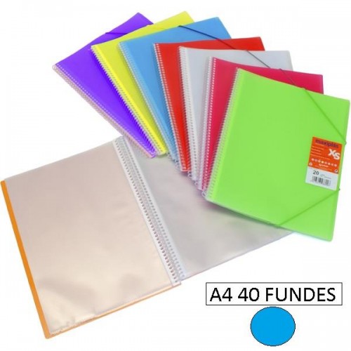 1-CARPETA 40 FUNDES A4 MAXIPLAS XS BLAU