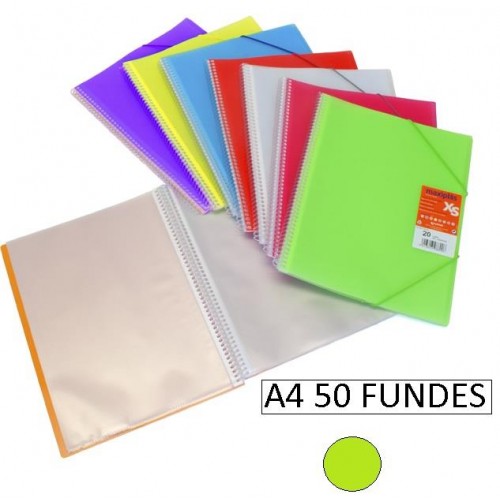 1-CARPETA 50 FUNDES A4 MAXIPLAS XS VERD
