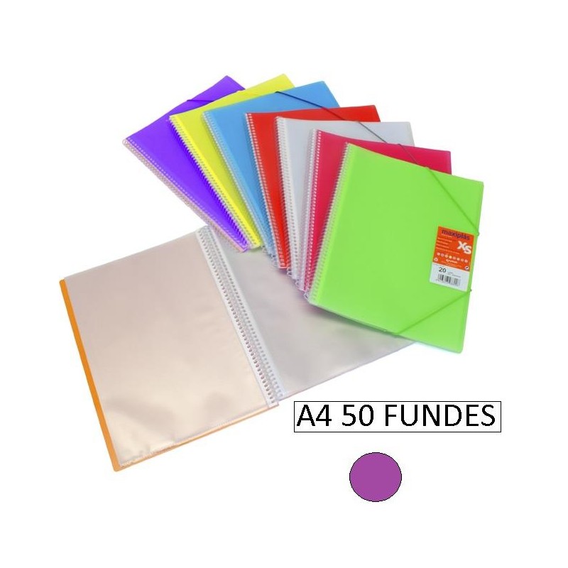 1-CARPETA 50 FUNDES A4 MAXIPLAS XS LILA