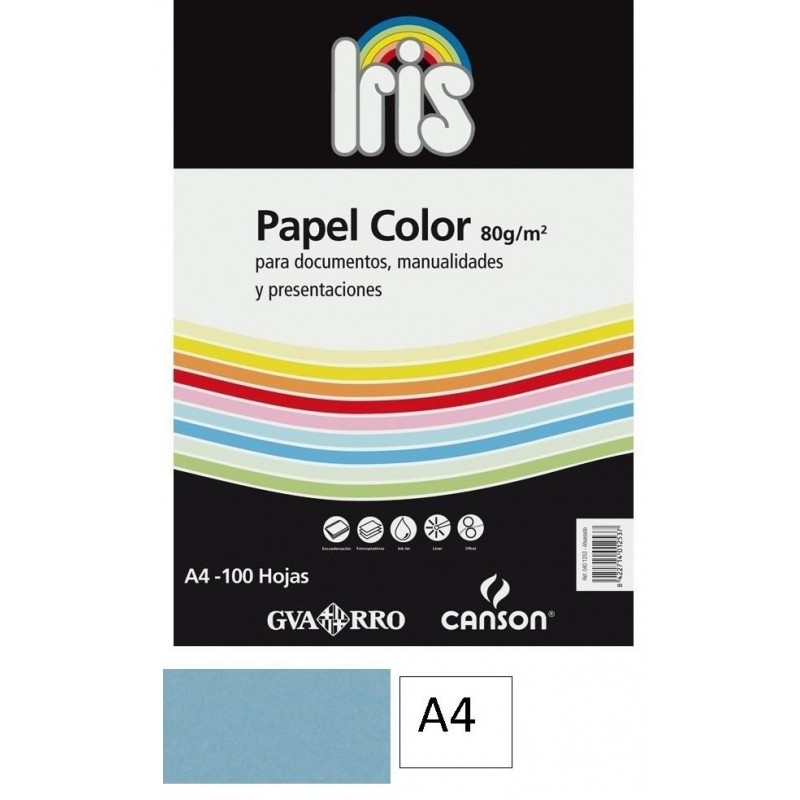 100-PAPER DIN A4 80GRS BLAU CELESTE (15)