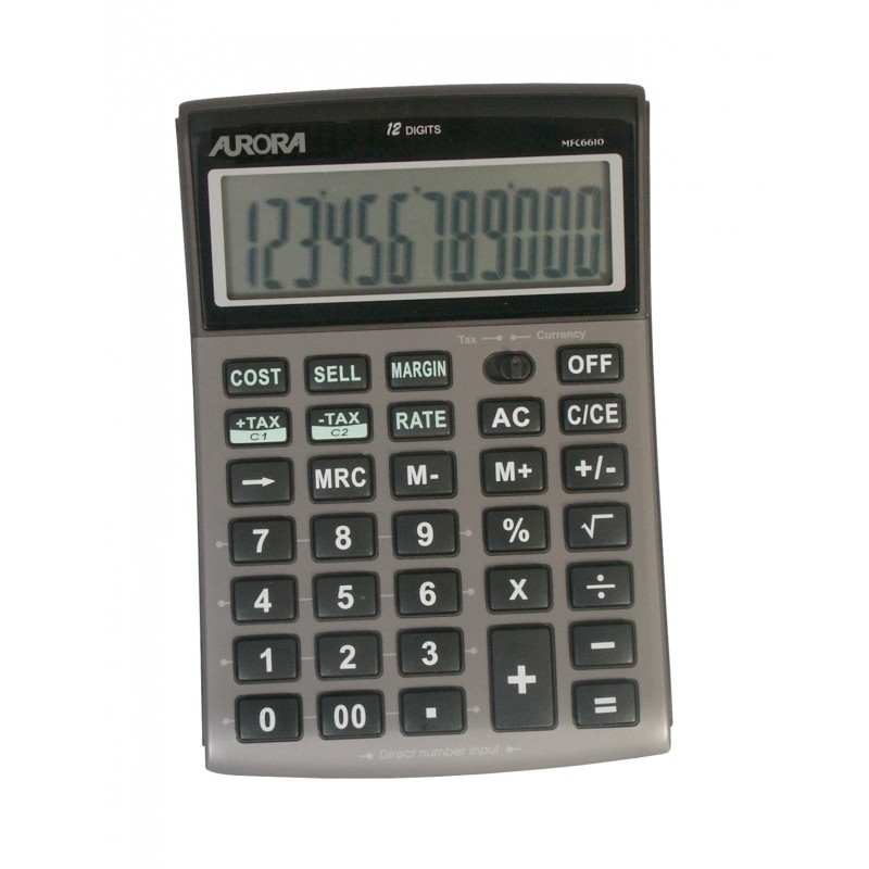 1-CALCULADORA AURORA SOBRETAULA DT661 12DIGIT