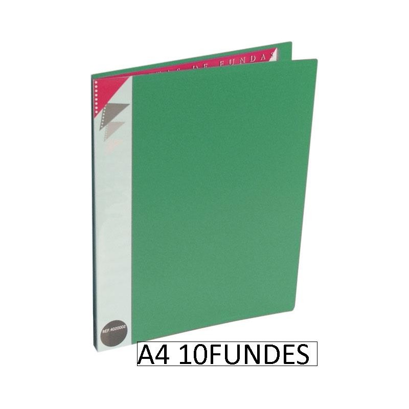 1-CARPETA 10 FUNDES PP A4 VERD D.KING