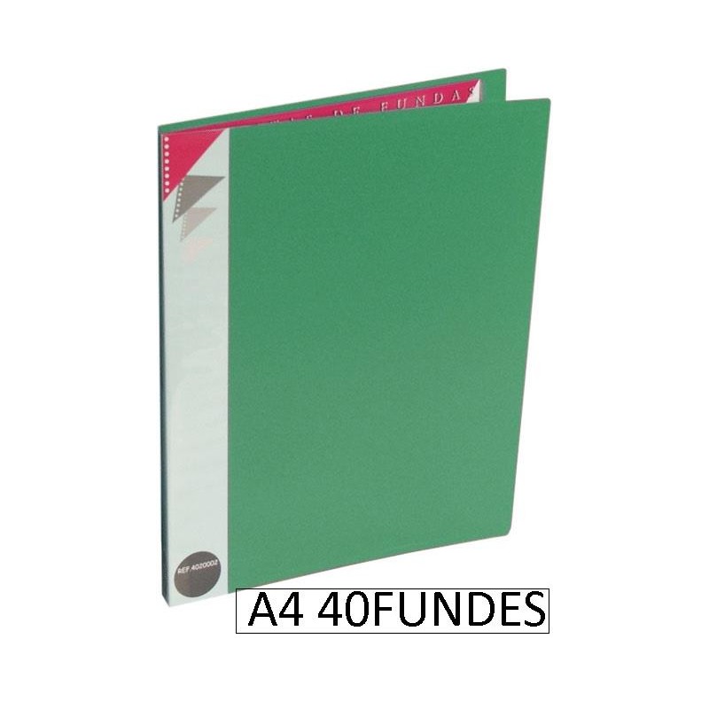 1-CARPETA 40 FUNDES PP A4 VERD D.KING