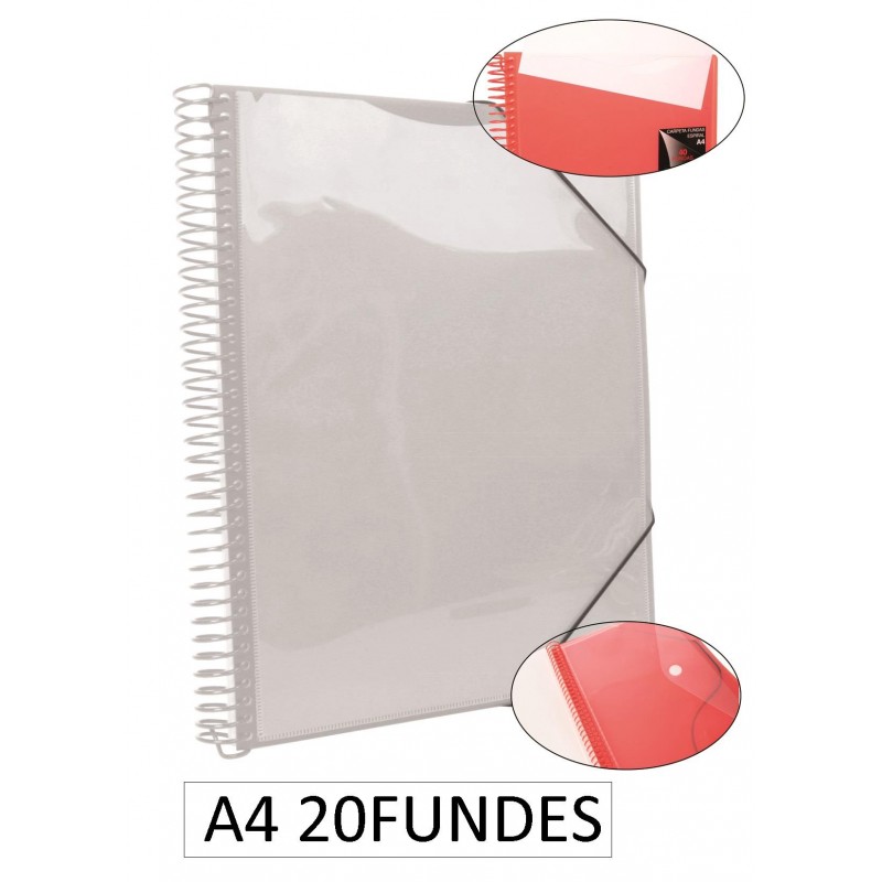 1-CARPETA ESPIRAL 20 FUNDES A4 TRANSP. (12)