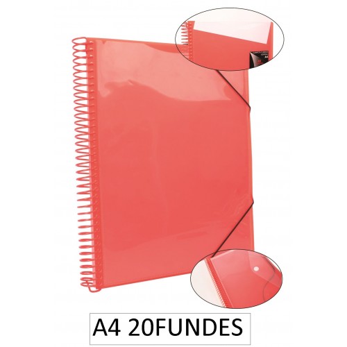 1-CARPETA ESPIRAL 20 FUNDES A4 TARONJA (12)