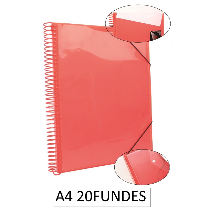1-CARPETA ESPIRAL 20 FUNDES A4 TARONJA (12)