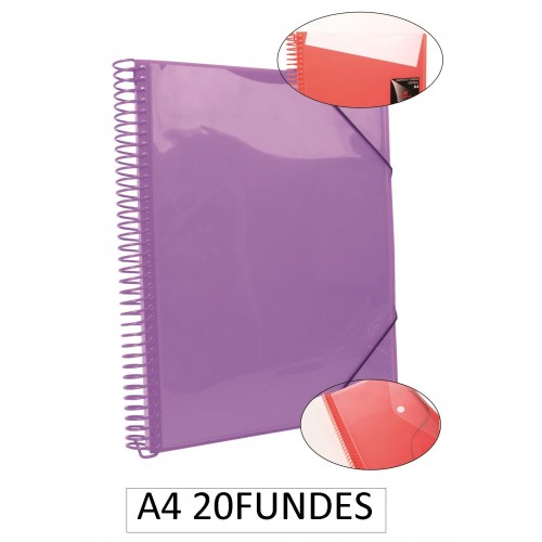 1-CARPETA ESPIRAL 20 FUNDES A4 LILA (12)