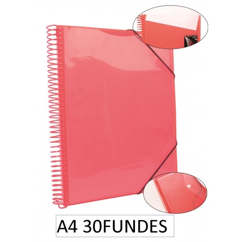 1-CARPETA ESPIRAL 30 FUNDES A4 VERMELLA(12)