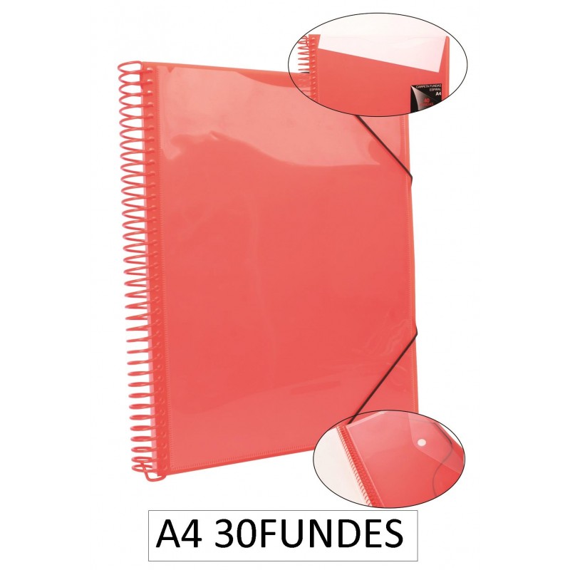 1-CARPETA ESPIRAL 30 FUNDES A4 TARONJA(12)