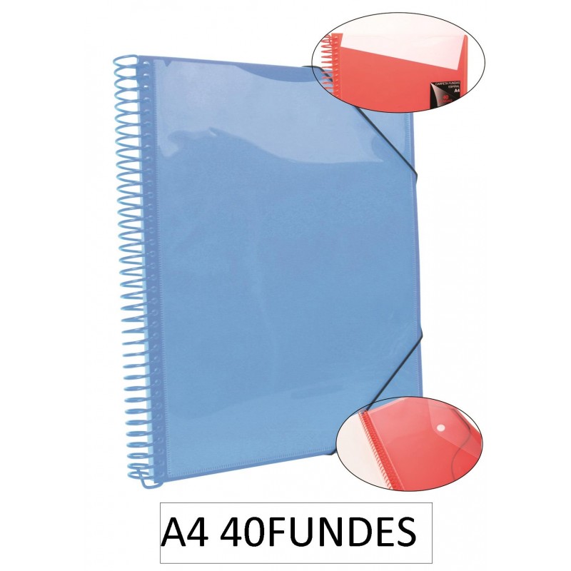 1-CARPETA ESPIRAL 40 FUNDES A4 BLAU (6)