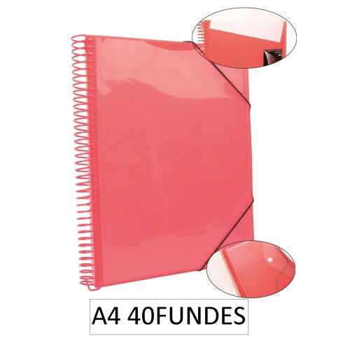 1-CARPETA ESPIRAL 40 FUNDES A4 VERMELL (6)