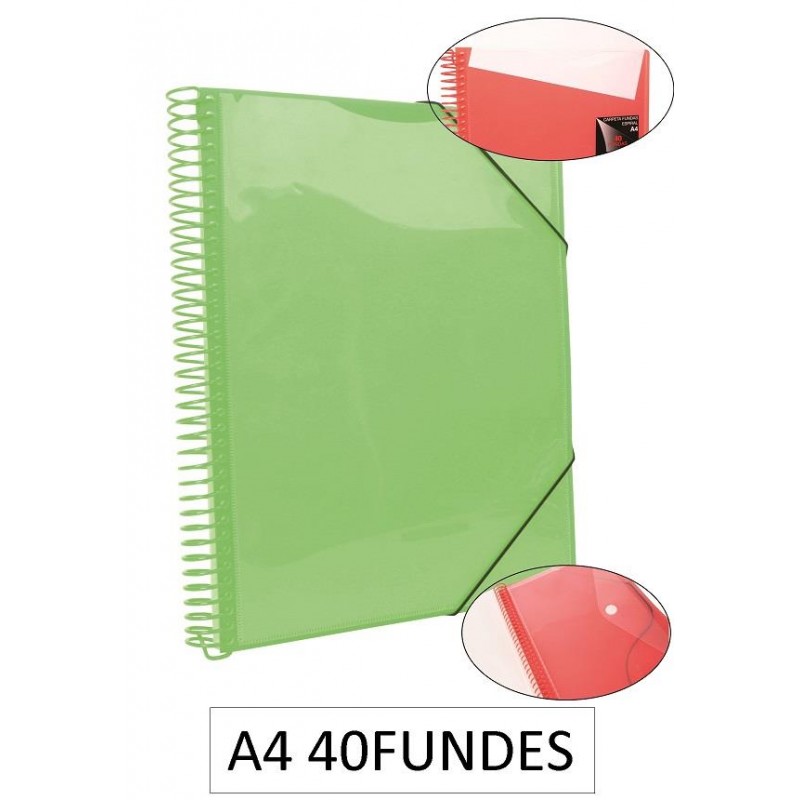 1-CARPETA ESPIRAL 40 FUNDES A4 VERD (6)
