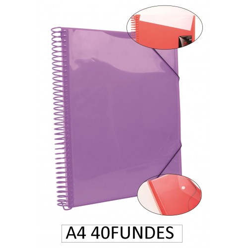 1-CARPETA ESPIRAL 40 FUNDES A4 LILA (6)