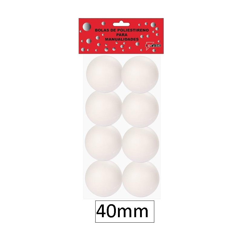 8-BOLES BLANQUES POREX 40MM