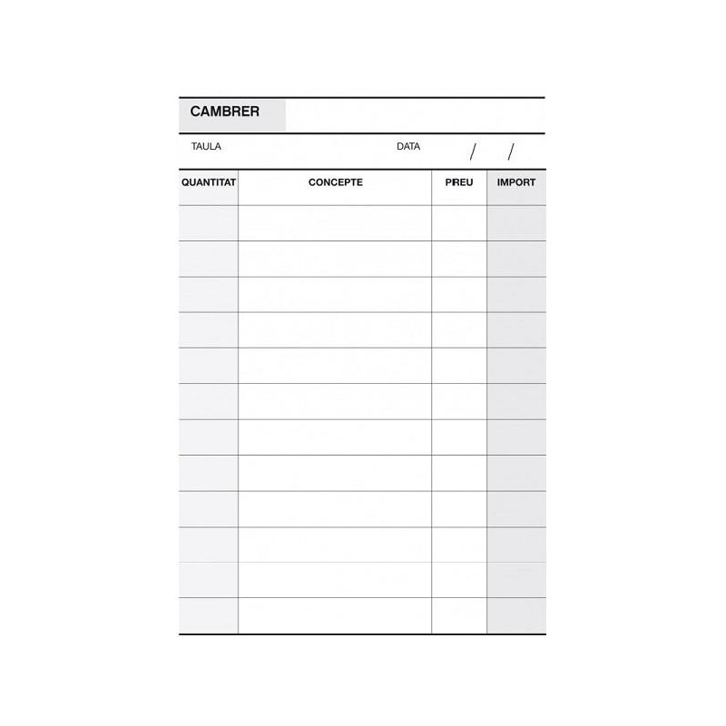 1-TALONARI CAMBRER 9X14 50/50 CAT 210721