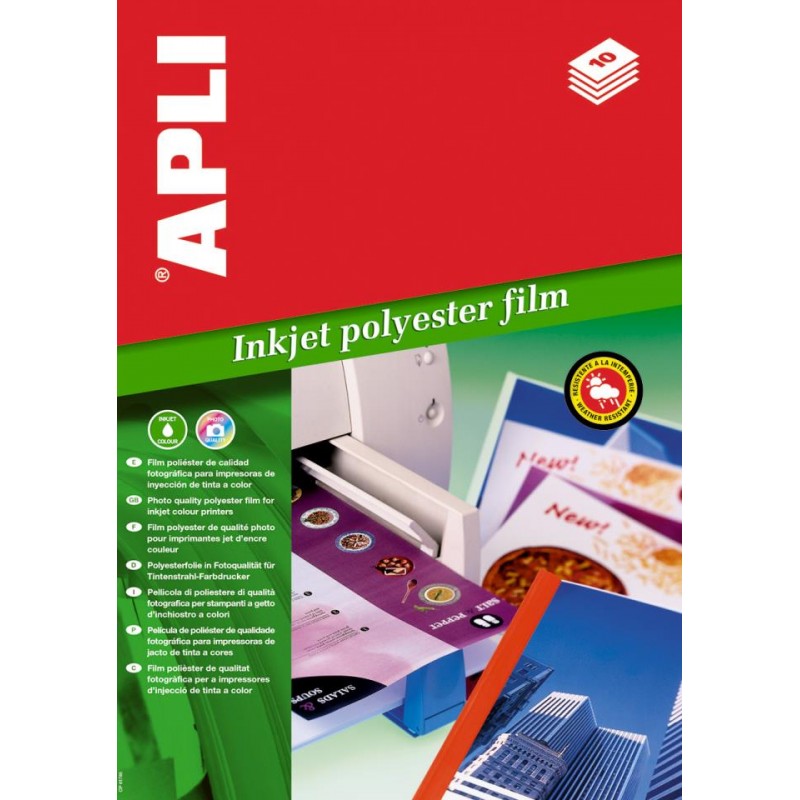 50-FULLS POLIESTER AUTOADHE. FOTO A4 50MICRES