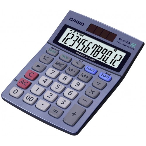 1-CALCULADORA 12 DIGITS CASIO MS-120EM